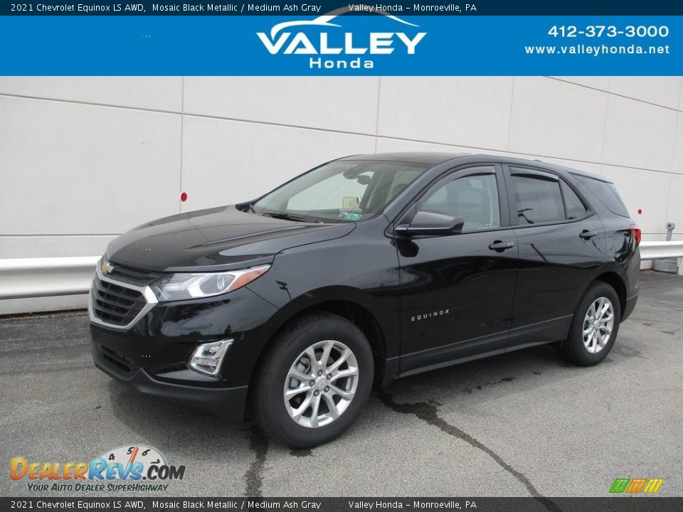 2021 Chevrolet Equinox LS AWD Mosaic Black Metallic / Medium Ash Gray Photo #1