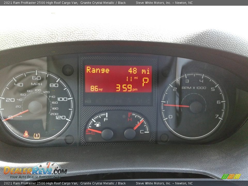 2021 Ram ProMaster 2500 High Roof Cargo Van Gauges Photo #18