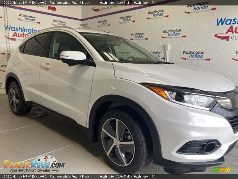 2021 Honda HR-V EX-L AWD Platinum White Pearl / Black Photo #1