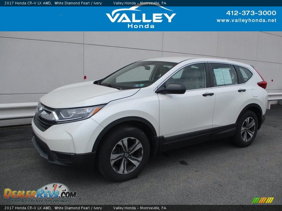 2017 Honda CR-V LX AWD White Diamond Pearl / Ivory Photo #1