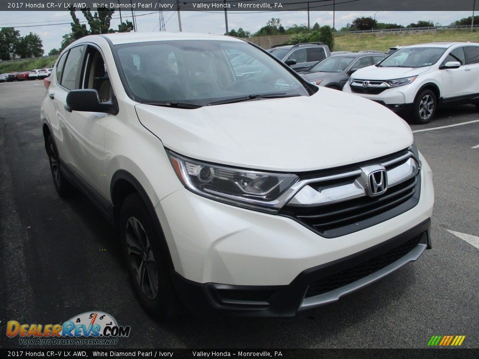 2017 Honda CR-V LX AWD White Diamond Pearl / Ivory Photo #7