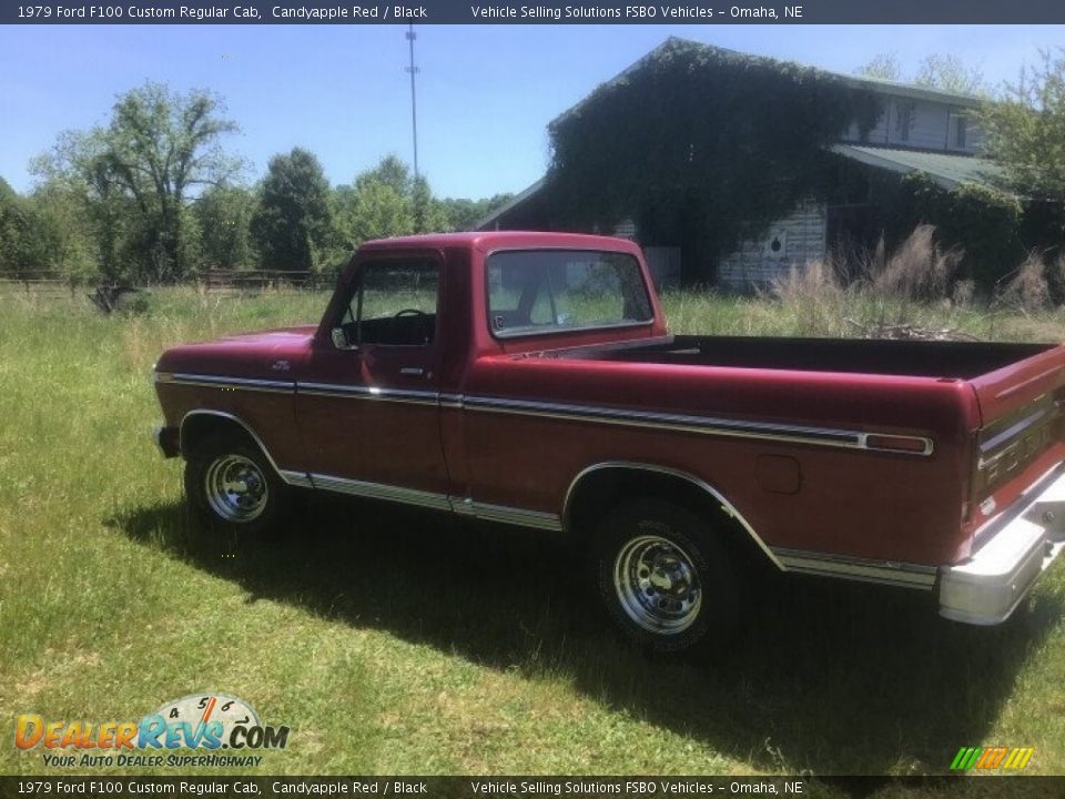 1979 Ford F100 Custom Regular Cab Candyapple Red / Black Photo #6