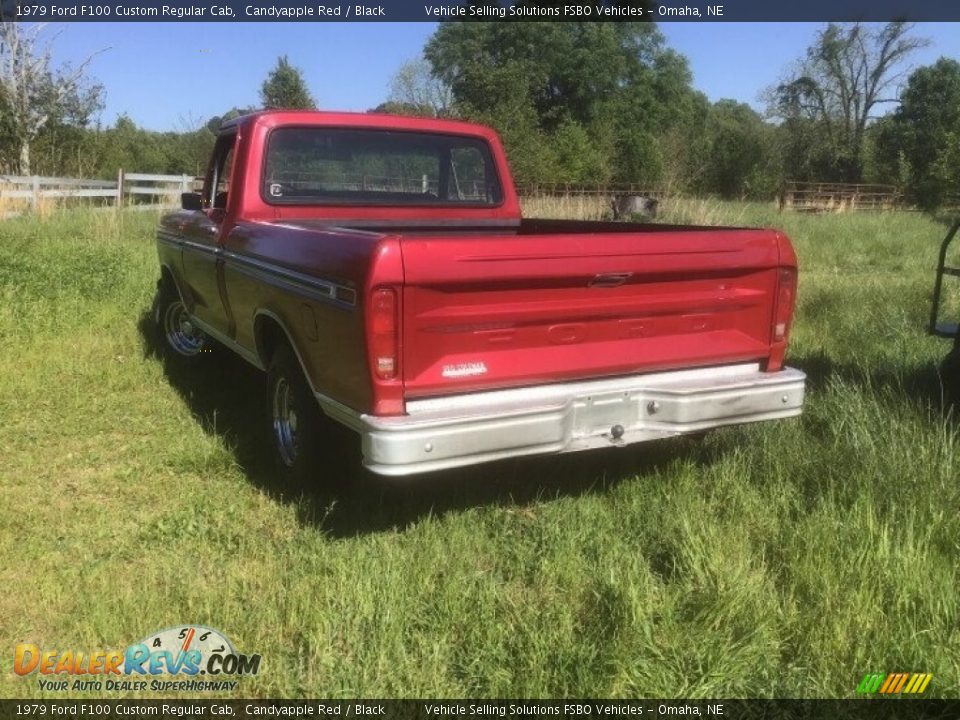 1979 Ford F100 Custom Regular Cab Candyapple Red / Black Photo #8