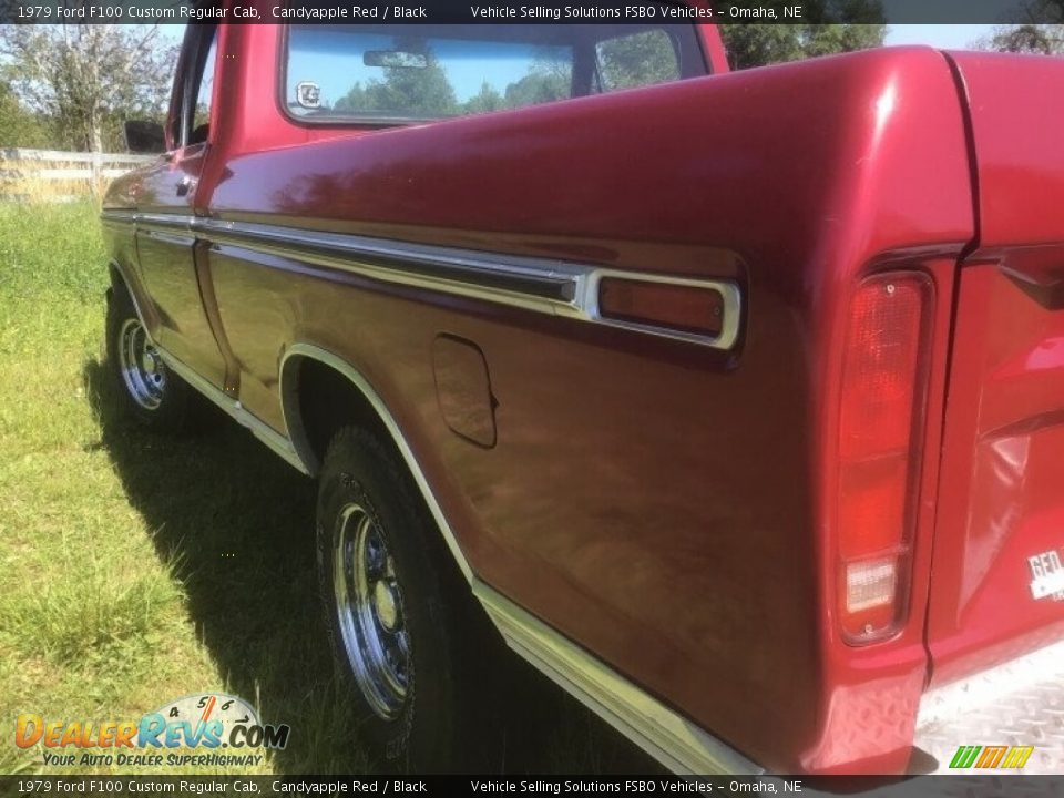 1979 Ford F100 Custom Regular Cab Candyapple Red / Black Photo #10