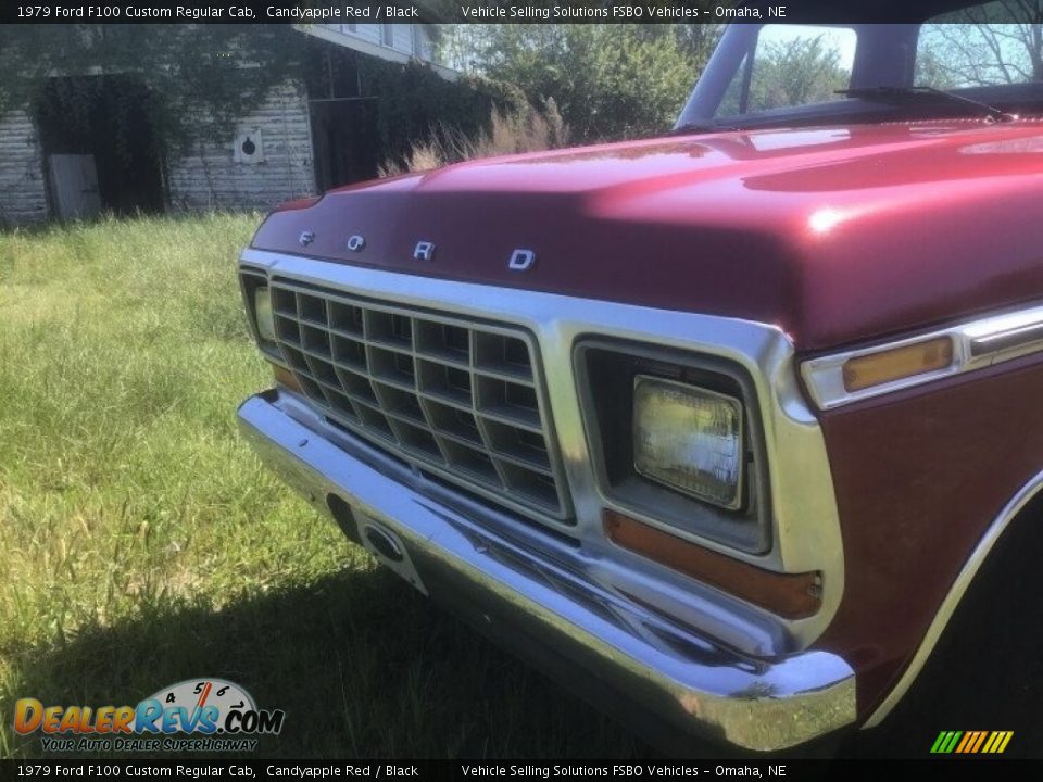 1979 Ford F100 Custom Regular Cab Candyapple Red / Black Photo #11