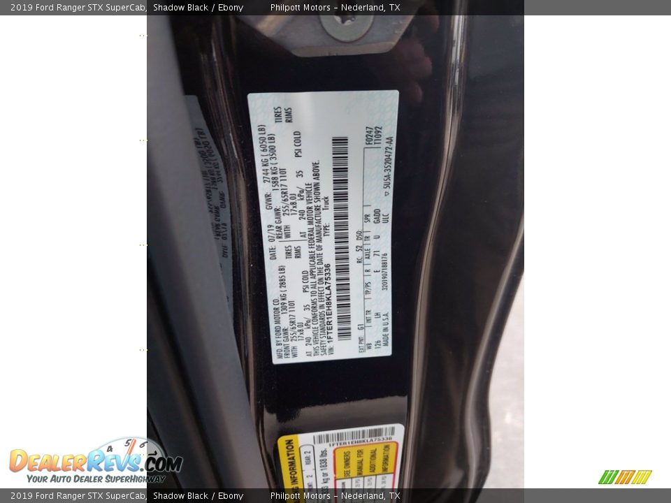 2019 Ford Ranger STX SuperCab Shadow Black / Ebony Photo #30