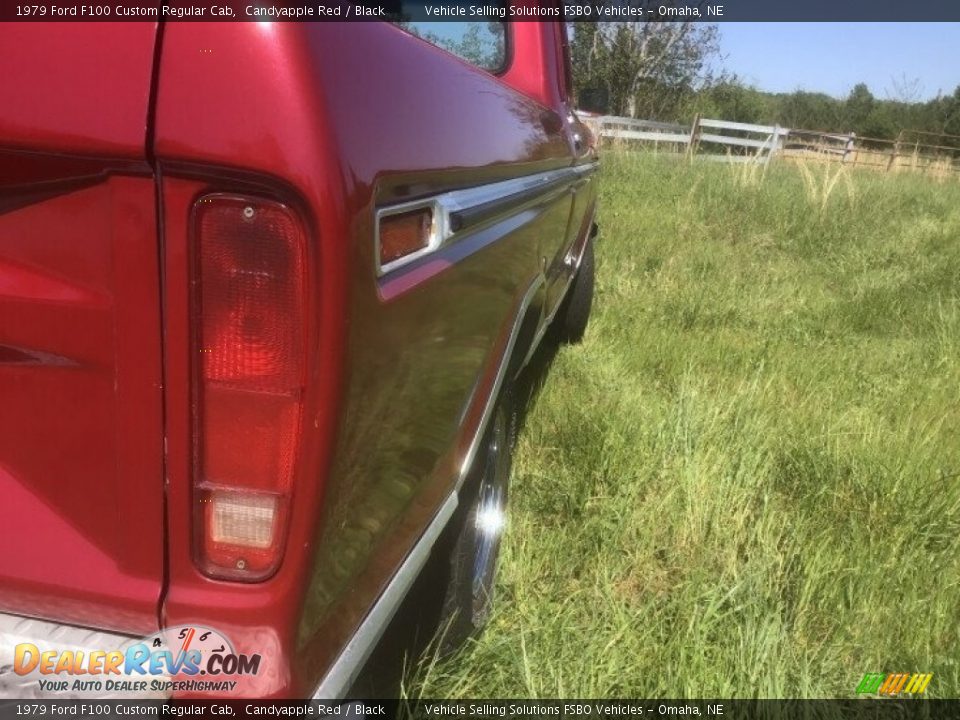 1979 Ford F100 Custom Regular Cab Candyapple Red / Black Photo #12