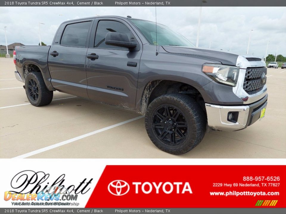 2018 Toyota Tundra SR5 CrewMax 4x4 Cement / Black Photo #1