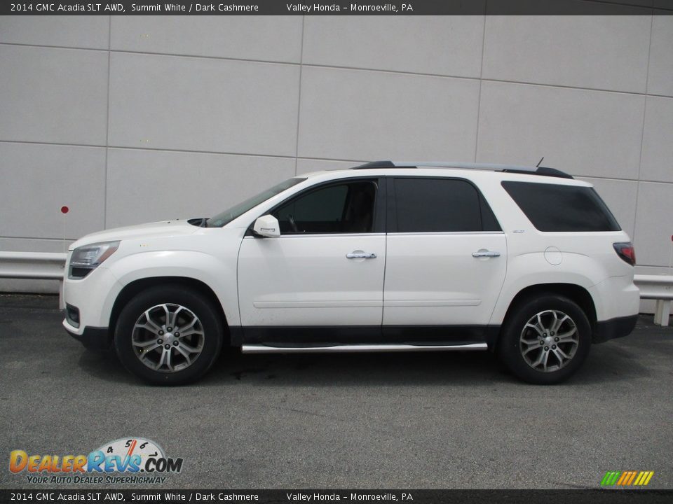 2014 GMC Acadia SLT AWD Summit White / Dark Cashmere Photo #2