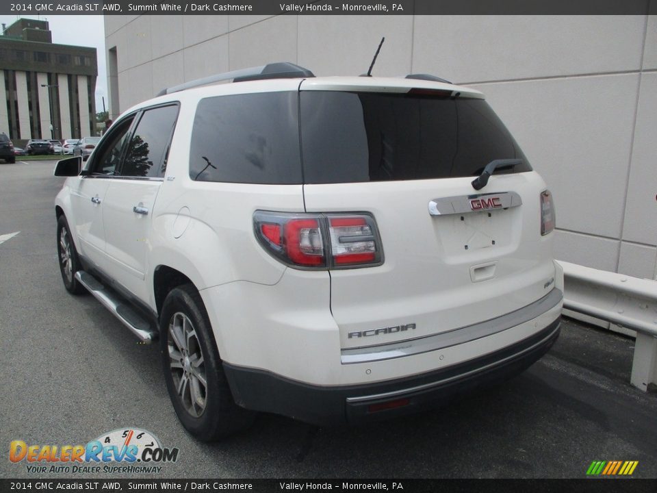 2014 GMC Acadia SLT AWD Summit White / Dark Cashmere Photo #3