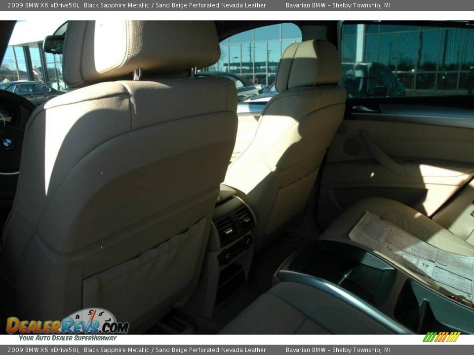 2009 BMW X6 xDrive50i Black Sapphire Metallic / Sand Beige Perforated Nevada Leather Photo #13