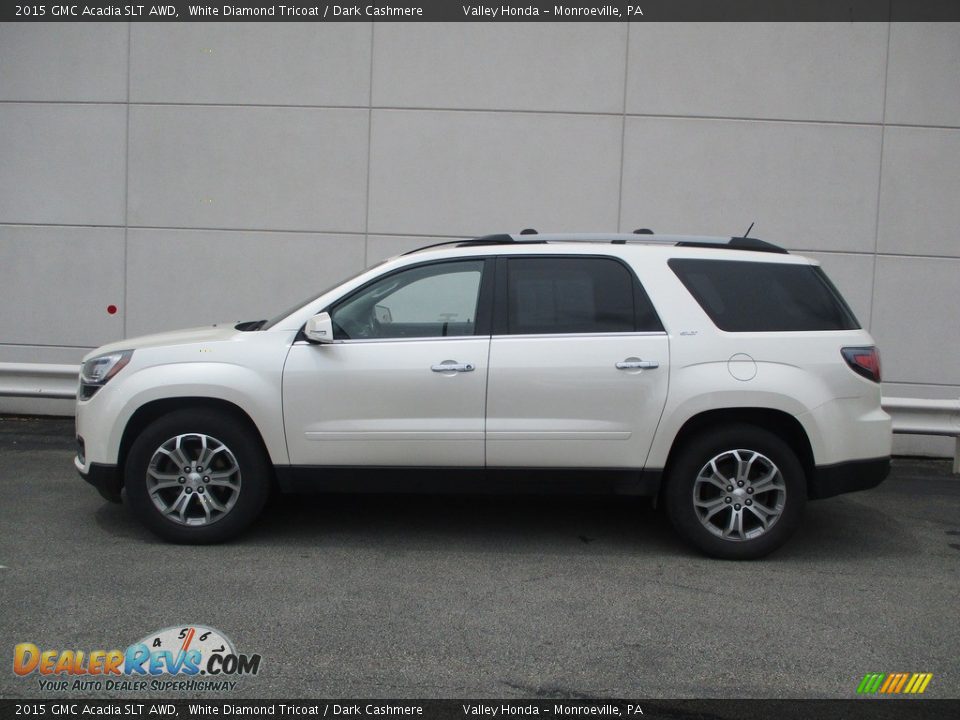2015 GMC Acadia SLT AWD White Diamond Tricoat / Dark Cashmere Photo #2