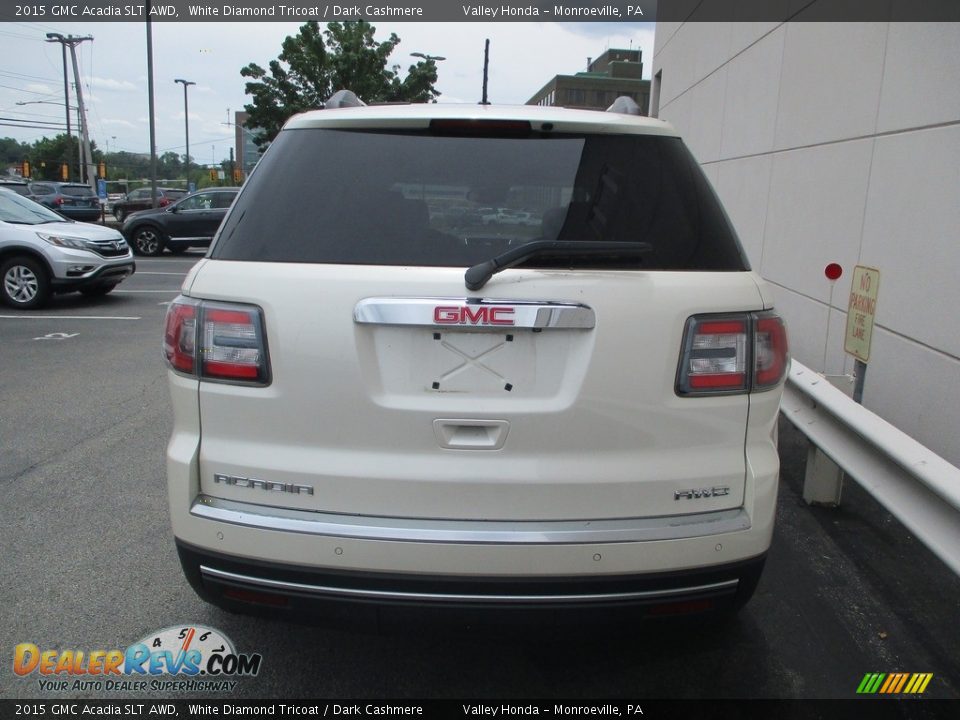 2015 GMC Acadia SLT AWD White Diamond Tricoat / Dark Cashmere Photo #4