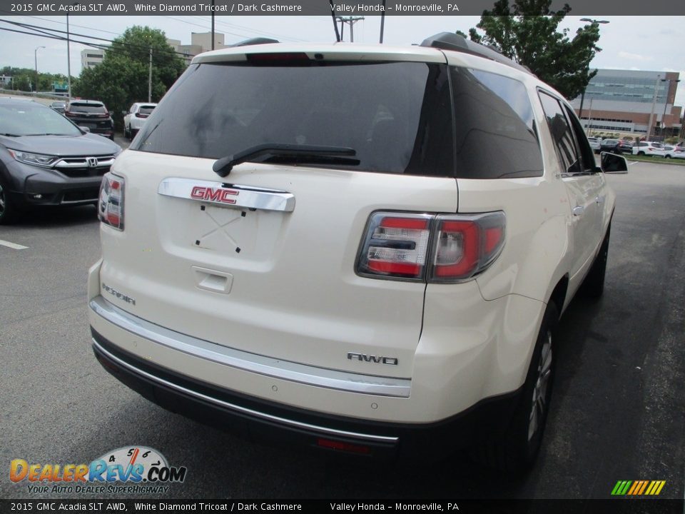 2015 GMC Acadia SLT AWD White Diamond Tricoat / Dark Cashmere Photo #5