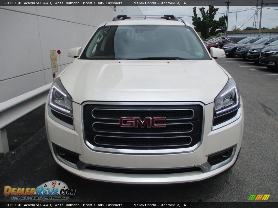 2015 GMC Acadia SLT AWD White Diamond Tricoat / Dark Cashmere Photo #9