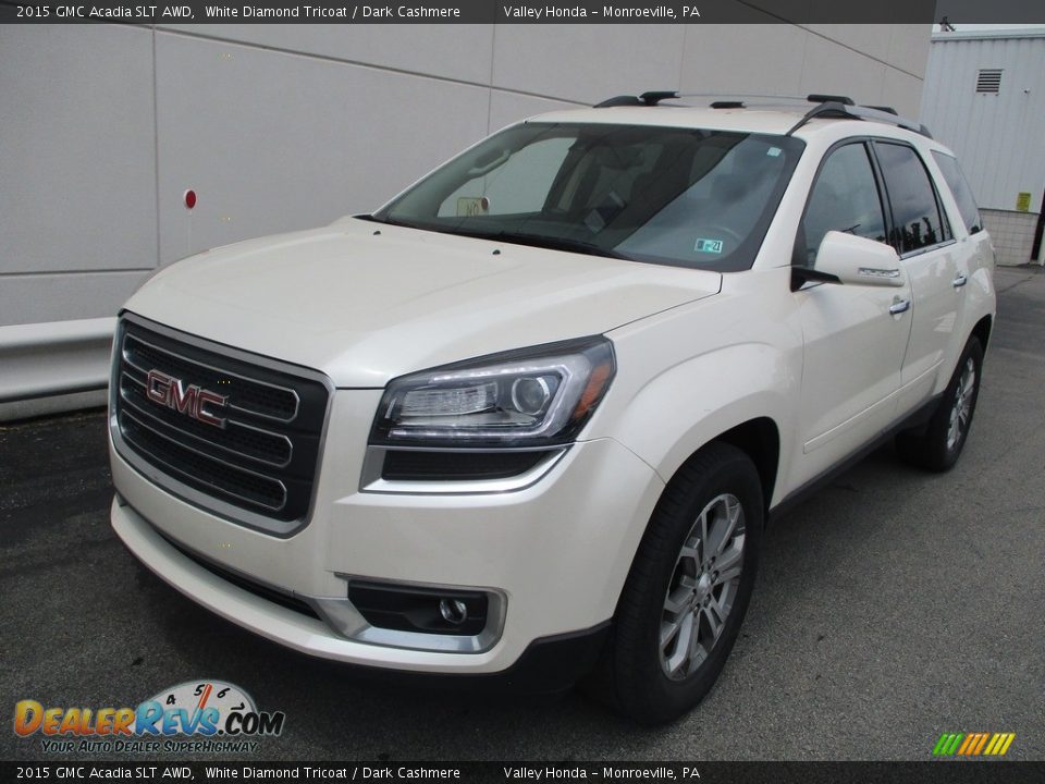 2015 GMC Acadia SLT AWD White Diamond Tricoat / Dark Cashmere Photo #10