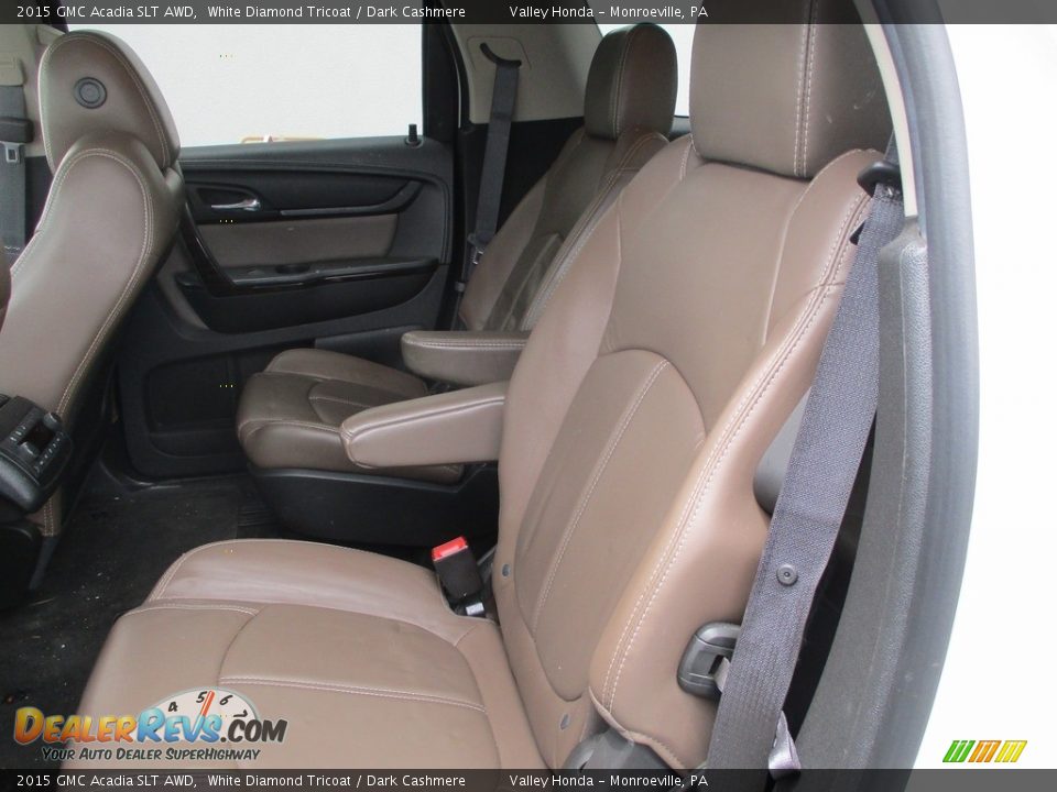 2015 GMC Acadia SLT AWD White Diamond Tricoat / Dark Cashmere Photo #12