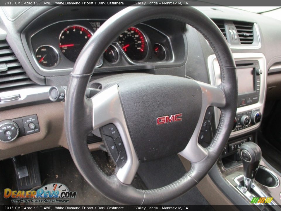 2015 GMC Acadia SLT AWD White Diamond Tricoat / Dark Cashmere Photo #14