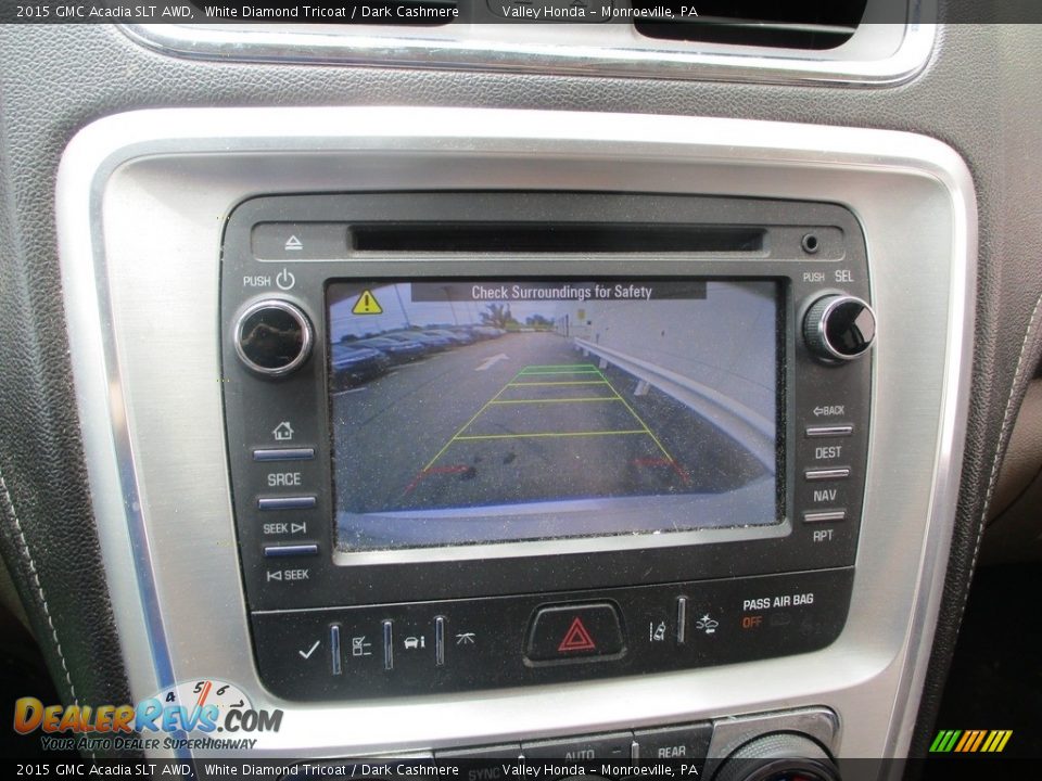 2015 GMC Acadia SLT AWD White Diamond Tricoat / Dark Cashmere Photo #16