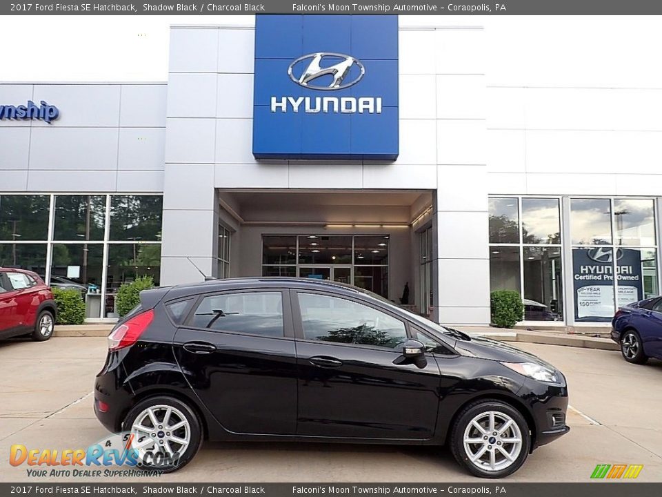 2017 Ford Fiesta SE Hatchback Shadow Black / Charcoal Black Photo #1