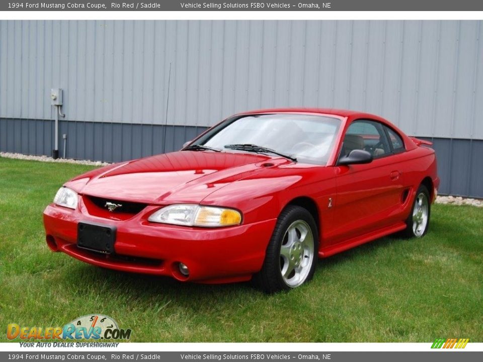 1994 Ford Mustang Cobra Coupe Rio Red / Saddle Photo #1