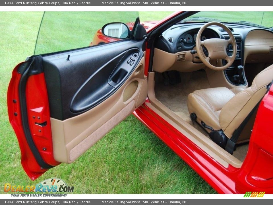 1994 Ford Mustang Cobra Coupe Rio Red / Saddle Photo #2