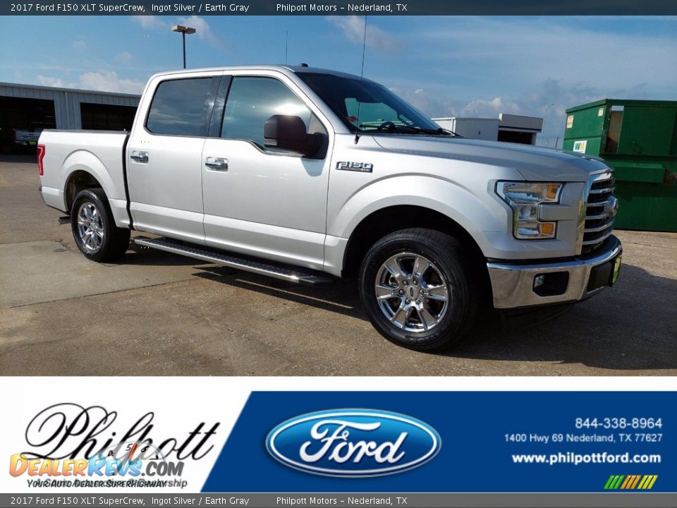 2017 Ford F150 XLT SuperCrew Ingot Silver / Earth Gray Photo #1