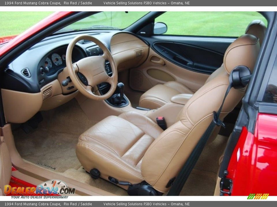 Saddle Interior - 1994 Ford Mustang Cobra Coupe Photo #3