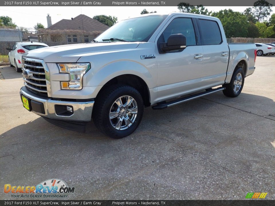 2017 Ford F150 XLT SuperCrew Ingot Silver / Earth Gray Photo #2