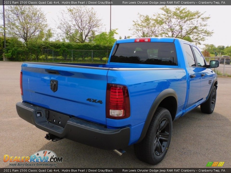 2021 Ram 1500 Classic Quad Cab 4x4 Hydro Blue Pearl / Diesel Gray/Black Photo #5