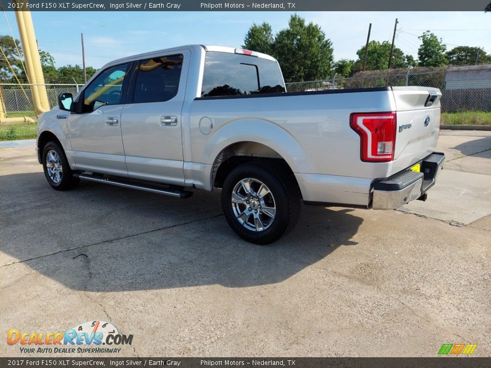 2017 Ford F150 XLT SuperCrew Ingot Silver / Earth Gray Photo #8