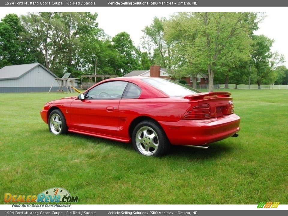 1994 Ford Mustang Cobra Coupe Rio Red / Saddle Photo #12