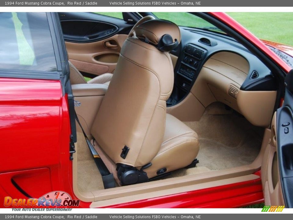 1994 Ford Mustang Cobra Coupe Rio Red / Saddle Photo #14