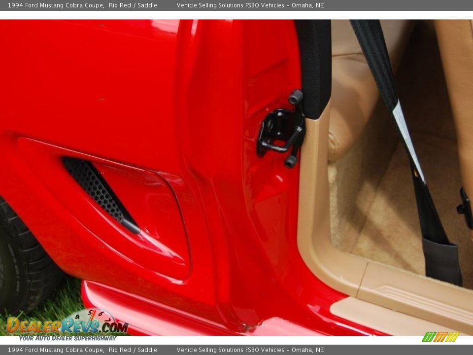 1994 Ford Mustang Cobra Coupe Rio Red / Saddle Photo #15