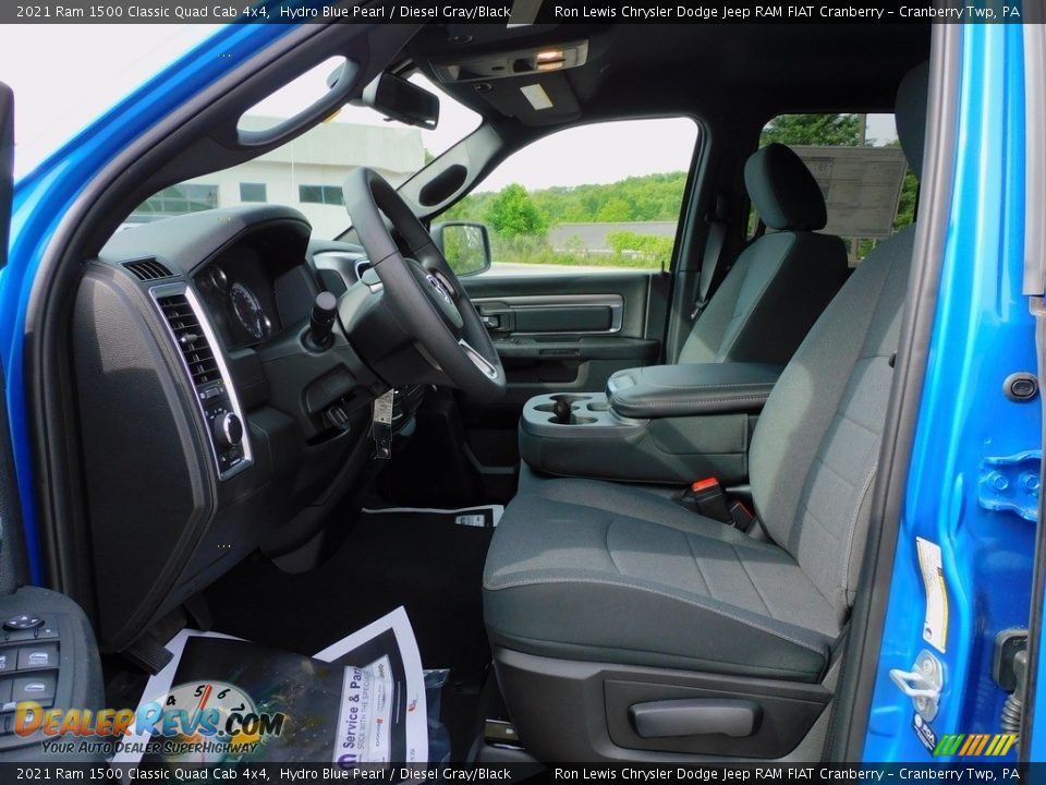 2021 Ram 1500 Classic Quad Cab 4x4 Hydro Blue Pearl / Diesel Gray/Black Photo #11