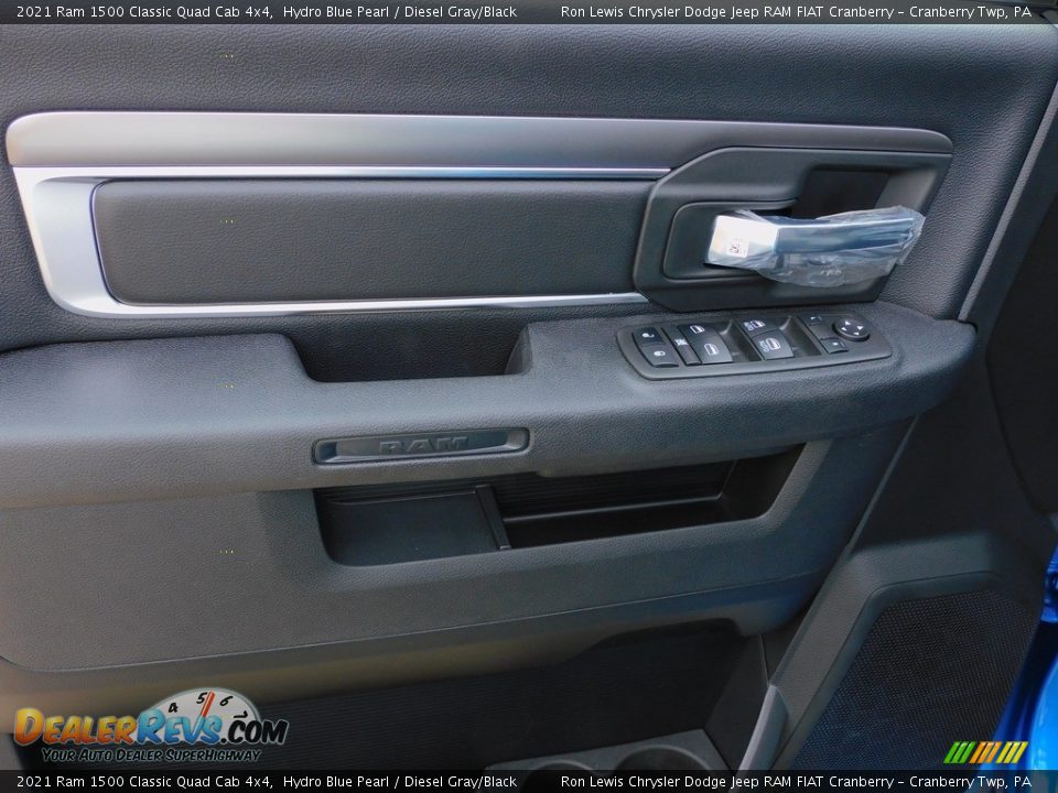 2021 Ram 1500 Classic Quad Cab 4x4 Hydro Blue Pearl / Diesel Gray/Black Photo #14