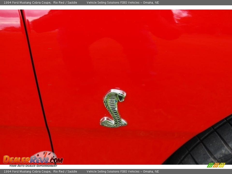 1994 Ford Mustang Cobra Coupe Rio Red / Saddle Photo #22