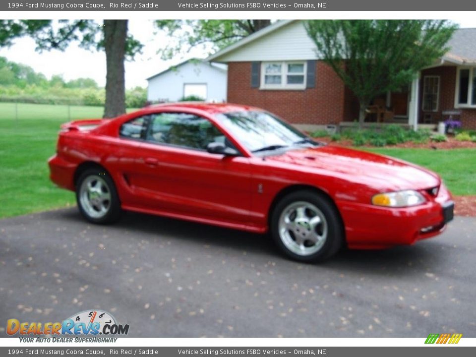 1994 Ford Mustang Cobra Coupe Rio Red / Saddle Photo #24