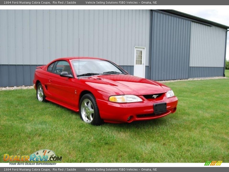 1994 Ford Mustang Cobra Coupe Rio Red / Saddle Photo #25