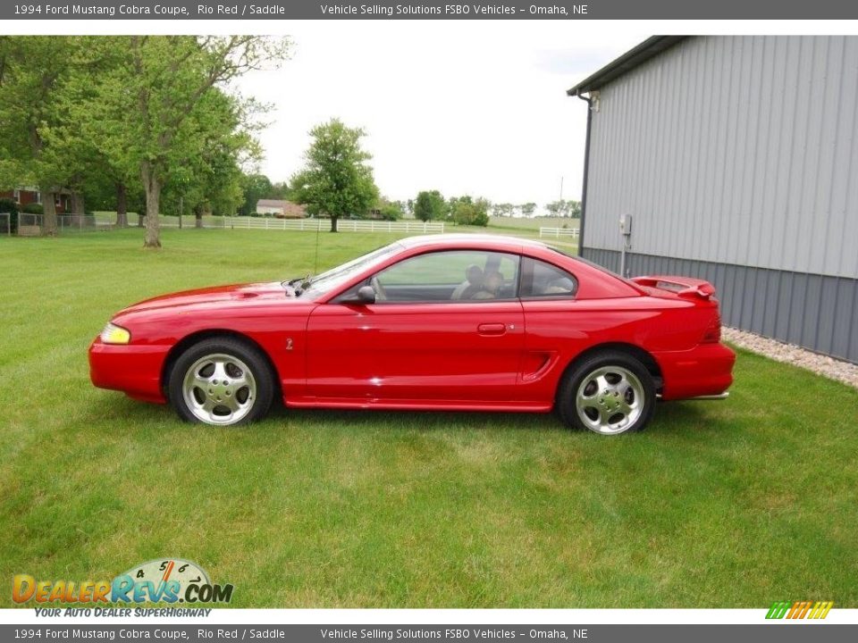 1994 Ford Mustang Cobra Coupe Rio Red / Saddle Photo #26