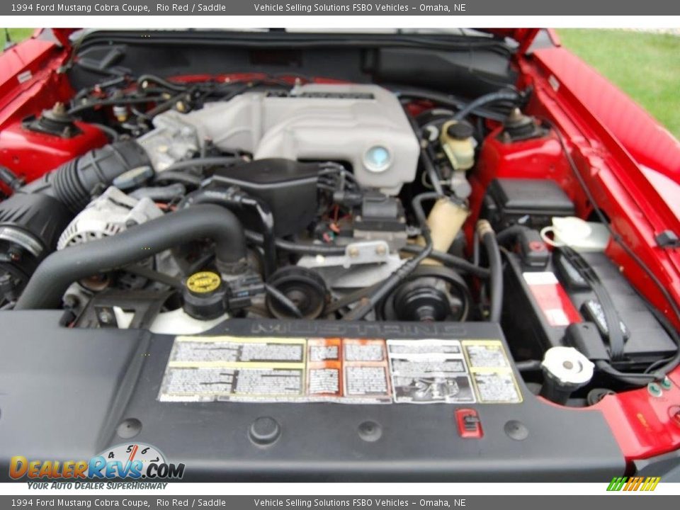 1994 Ford Mustang Cobra Coupe Rio Red / Saddle Photo #28