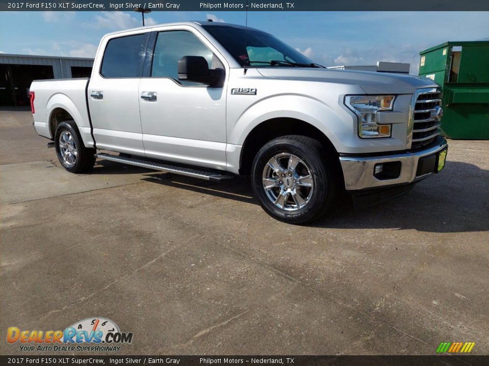 2017 Ford F150 XLT SuperCrew Ingot Silver / Earth Gray Photo #28