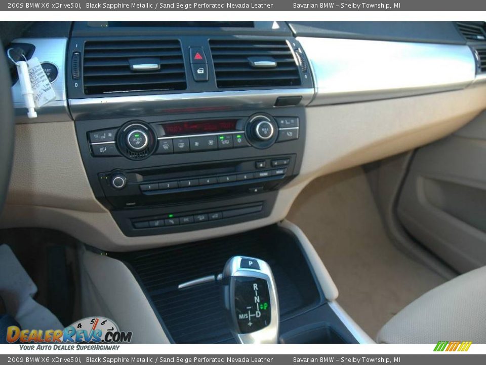 2009 BMW X6 xDrive50i Black Sapphire Metallic / Sand Beige Perforated Nevada Leather Photo #16