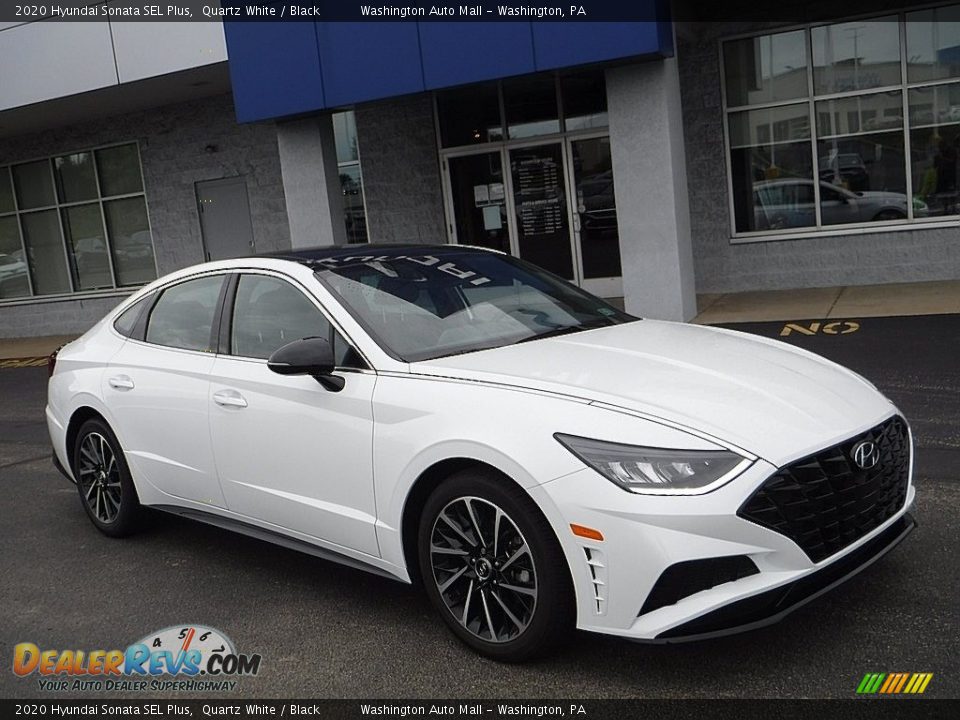 2020 Hyundai Sonata SEL Plus Quartz White / Black Photo #1