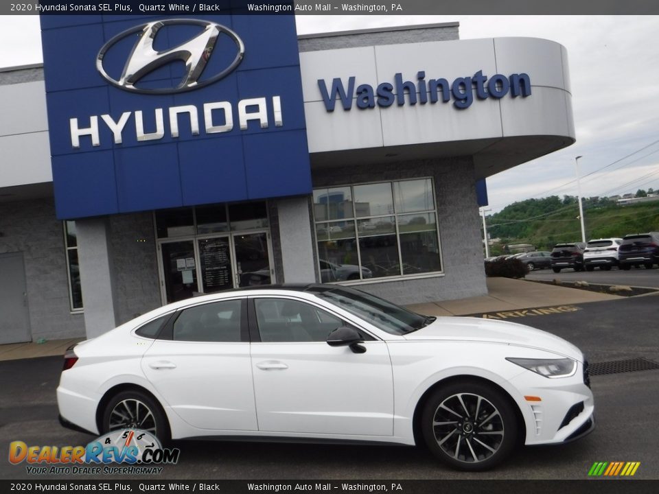 2020 Hyundai Sonata SEL Plus Quartz White / Black Photo #2