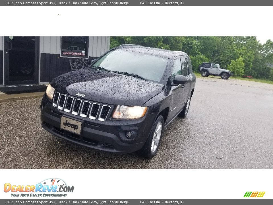 2012 Jeep Compass Sport 4x4 Black / Dark Slate Gray/Light Pebble Beige Photo #8