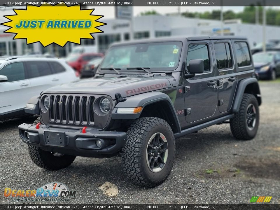 2019 Jeep Wrangler Unlimited Rubicon 4x4 Granite Crystal Metallic / Black Photo #1