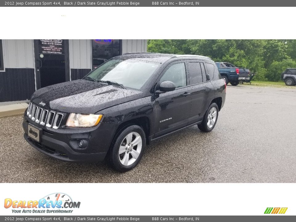 2012 Jeep Compass Sport 4x4 Black / Dark Slate Gray/Light Pebble Beige Photo #9