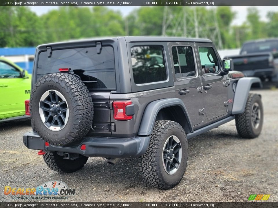 2019 Jeep Wrangler Unlimited Rubicon 4x4 Granite Crystal Metallic / Black Photo #3