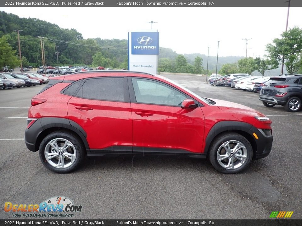 2022 Hyundai Kona SEL AWD Pulse Red / Gray/Black Photo #1